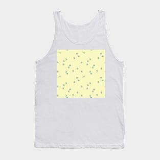 Scattered Dots Minimalist Geometric Pattern - Cute Pastel Yellow Tank Top